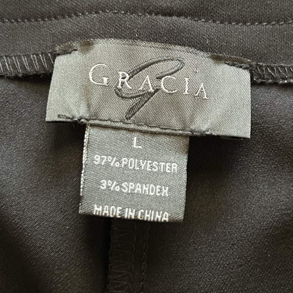 Gracia Rhinestone Fringed Detail Hemmed Cropped Trousers - Picture 5 of 7